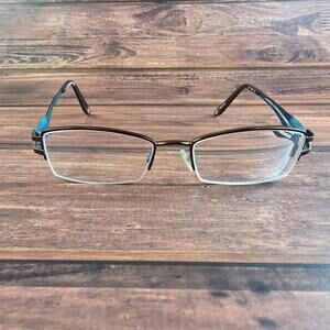 Liz Claiborne Women's Brown Semi-Rimless Glasses 135mm FRAMES ONLY‎